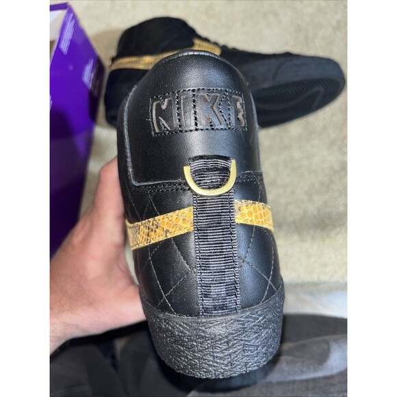 Nike Sb Zoom Blazer Mid Qs Dv5078-001 Size 13 Black Snakeskin Supreme Collab main image 14